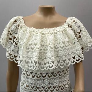 Anne Fontaine White Lace Top